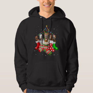 Paarden met kerstmis lichten Pajama Funny Hors Hoodie