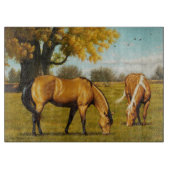 Paarden met klemkleuring snijplank (Voorkant)