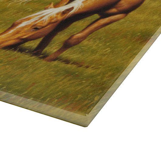 Paarden met klemkleuring snijplank (Hoek)