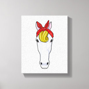 Paarden met lint canvas afdruk