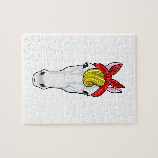 Paarden met lint legpuzzel (Horizontaal)