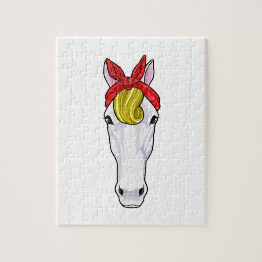 Paarden met lint legpuzzel (Verticaal)