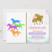 Paarden met loopkleur - achtergrondkleur kiezen kaart (Voorkant)