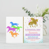 Paarden met loopkleur - achtergrondkleur kiezen kaart (Staand voorkant)