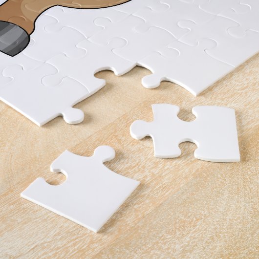 Paarden met Mok van Oranje sap Legpuzzel (Zijkant)