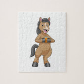 Paarden met Mok van Oranje sap Legpuzzel (Verticaal)