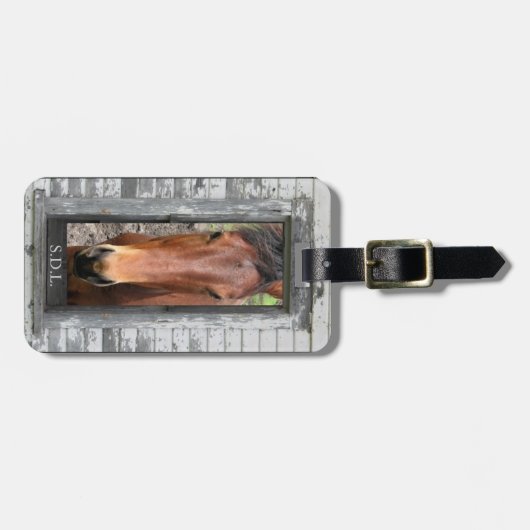 Paarden met naam bagagelabel (Voorkant horizontaal)