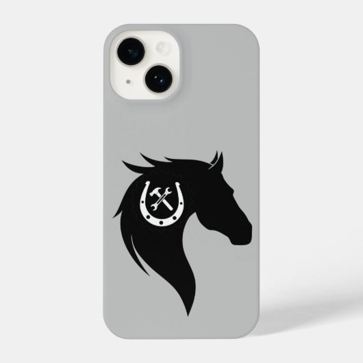 Paarden met paardenpest Silhouette Graphic iPhone Hoesje (Achterkant)