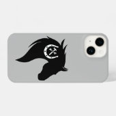 Paarden met paardenpest Silhouette Graphic iPhone Hoesje (Achterkant horizontaal)