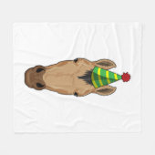Paarden met pet van een partij fleece deken (Voorkant (Horizontaal))