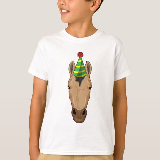 Paarden met pet van een partij t-shirt (Voorkant)