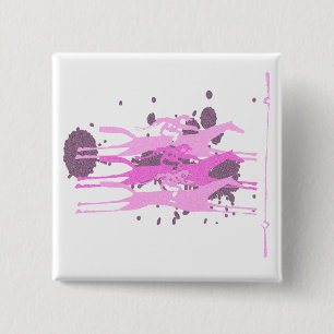 Paarden met racepartijvoordelen vierkante button 5,1 cm