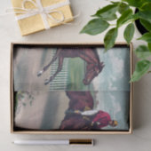 Paarden met raceverf ontkoppelen tissuepapier (Geschenk)