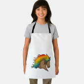 Paarden met regenboogstoelen schort (Insitu)