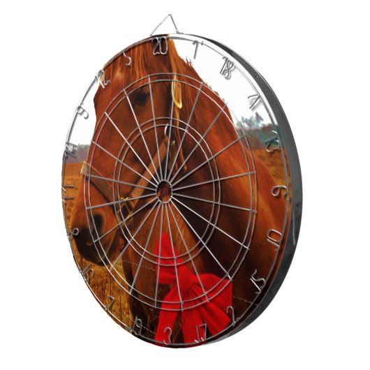 Paarden met rode poot dartbord (Voorkant Rechts)