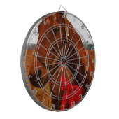 Paarden met rode poot dartbord (Voorkant Links)