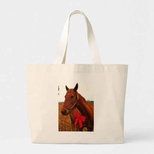 Paarden met rode poot grote tote bag (Voorkant)