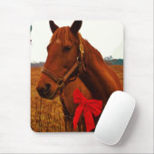 Paarden met rode poot muismat (Met muis)