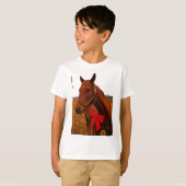 Paarden met rode poot t-shirt (Voorkant volledig)