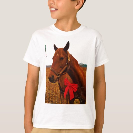 Paarden met rode poot t-shirt (Voorkant)