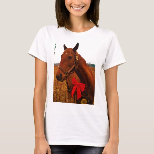 Paarden met rode poot t-shirt (Voorkant)