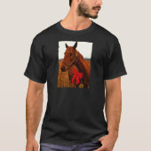 Paarden met rode poot t-shirt (Voorkant)