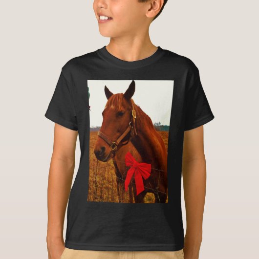 Paarden met rode poot t-shirt (Voorkant)