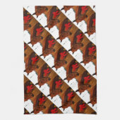 Paarden met rode poot theedoek (Verticaal)