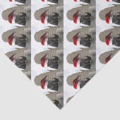 Paarden met Santa Hat Tissuepapier (Detail)