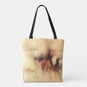 Paarden met schilfers tote bag (Achterkant)