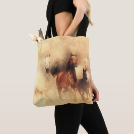 Paarden met schilfers tote bag