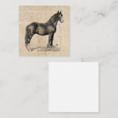 Paarden met Script Paper Notitiekaartje (Voorkant / Achterkant)