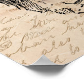 Paarden met Script Paper Poster (Hoek)