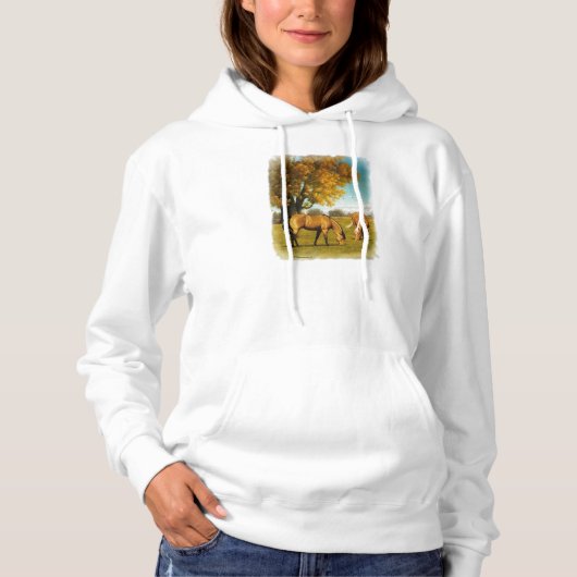 Paarden met valkleuren, dames en heren hoodie (Voorkant)