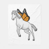 Paarden met vlinder fleece deken (Voorkant)