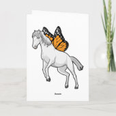 Paarden met vlinder kaart (Achterkant)