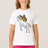 Paarden met vlinder t-shirt (Voorkant)