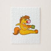 Paarden met wortel legpuzzel (Verticaal)