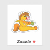 Paarden met wortel sticker (Vel)