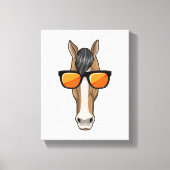 Paarden met zonnebril canvas afdruk (Voorkant)