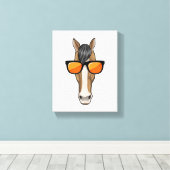 Paarden met zonnebril canvas afdruk (Insitu (Houten vloer))