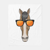Paarden met zonnebril fleece deken (Voorkant)