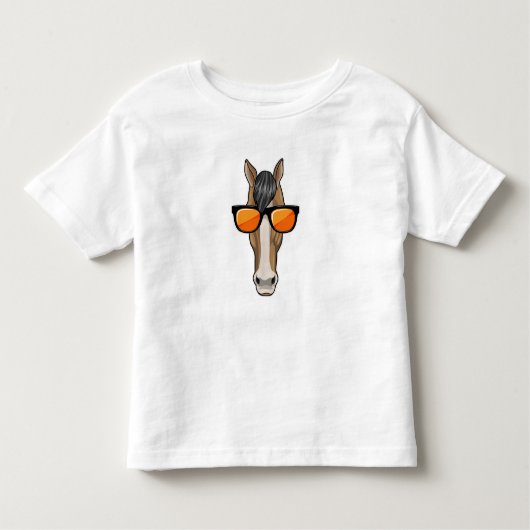 Paarden met zonnebril kinder shirts (Voorkant)