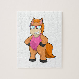 Paarden met zonnebril legpuzzel