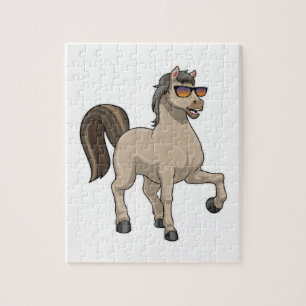Paarden met zonnebril legpuzzel