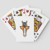 Paarden met zonnebril pokerkaarten (Achterkant)