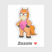 Paarden met zonnebril sticker (Vel)