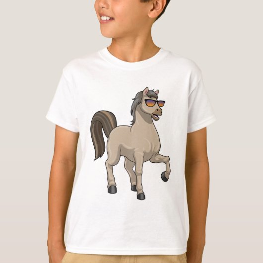 Paarden met zonnebril t-shirt (Voorkant)