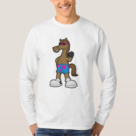 Paarden met zonnebril t-shirt (Voorkant)