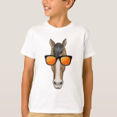 Paarden met zonnebril t-shirt (Voorkant)